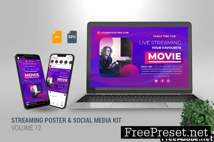 Streaming Poster & Social Media Kit Vol. 12 VMJAR4V