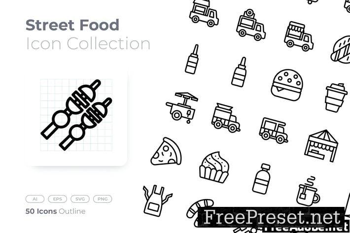 Street Food Outline Icon DYSVZ5Y