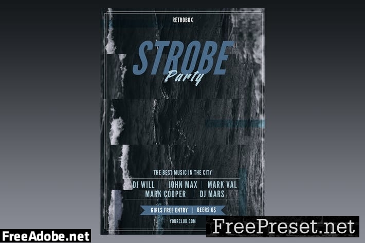 Strobe Party Flyer Poster XYZHQD