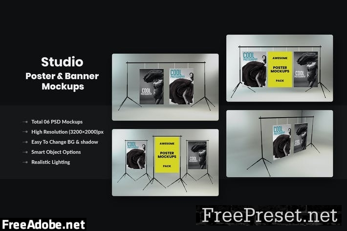 Studio Poster & Banner Mockups CXNQFY2