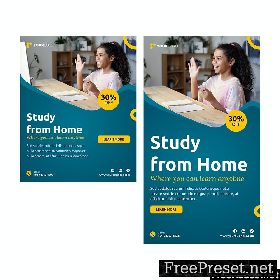 Study from Home Social Media Pack