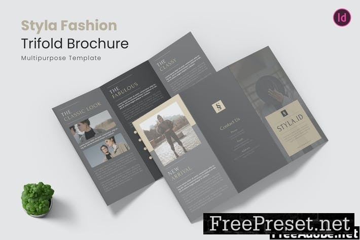 Styla Fashion Trifold Brochure AQ76HKK