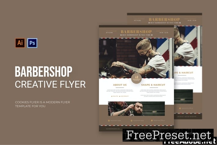 Stylish Barbershop - Flyer EZJLXBZ