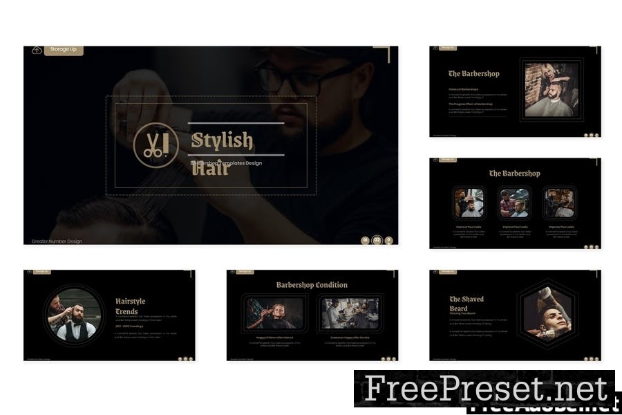 Stylish Hair - Powerpoint Template 388RH6E