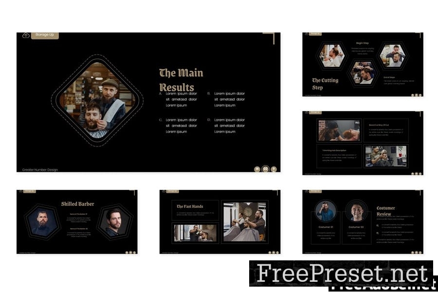 Stylish Hair - Powerpoint Template 388RH6E