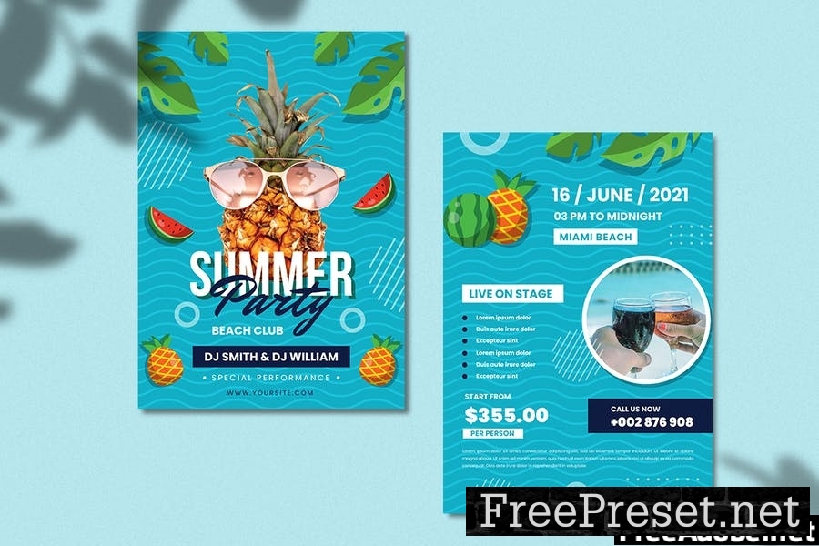 Summer Beach Party Flyer