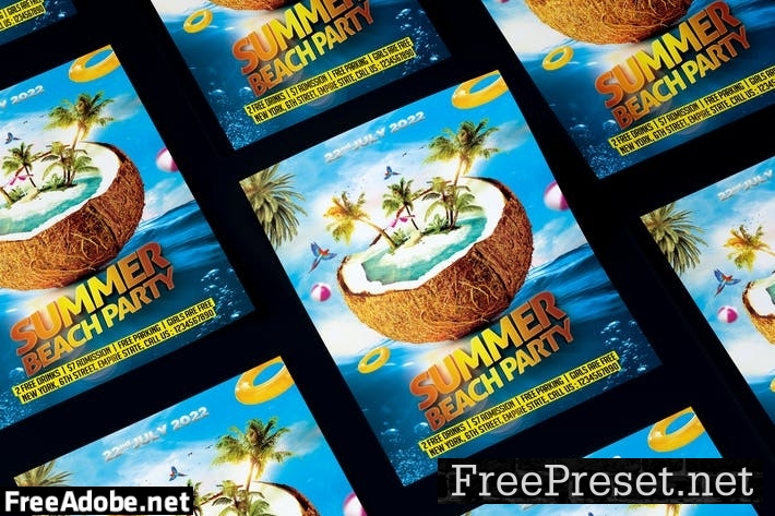 Summer Beach Party Flyer WP24G3H