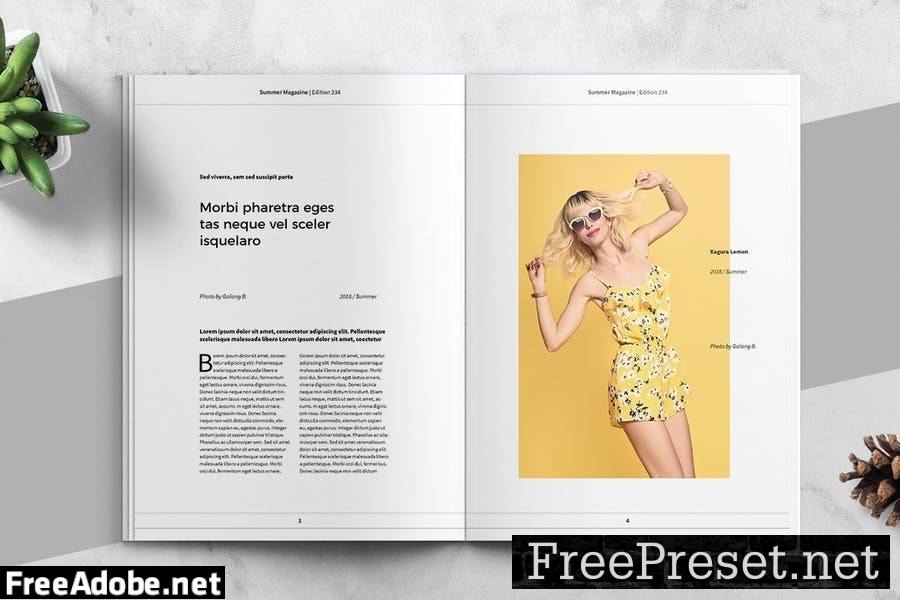 Summer Clean Magazine Template WJ67WXX