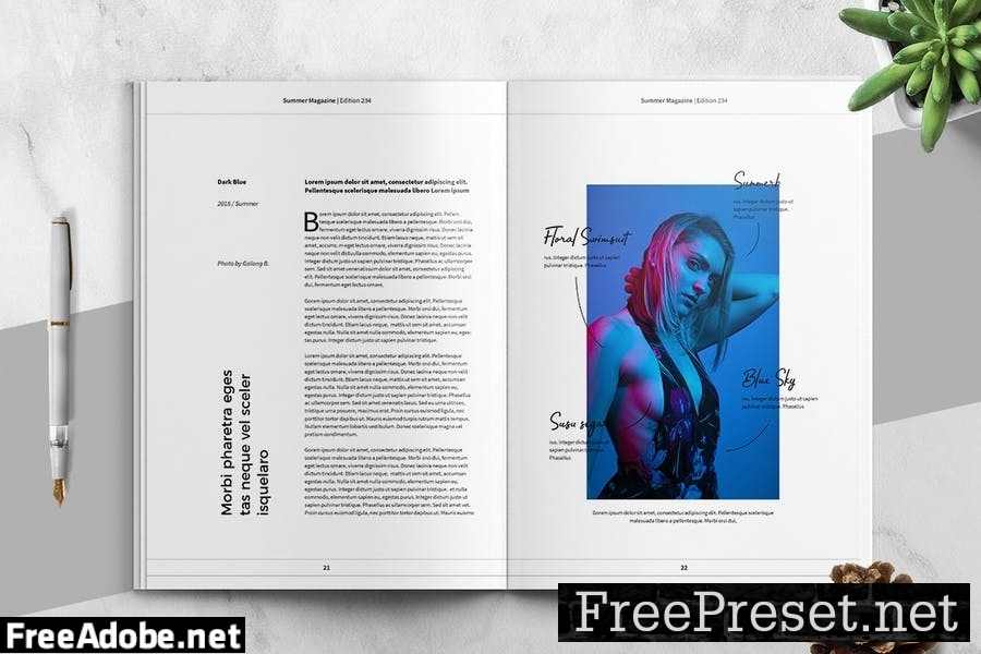 Summer Clean Magazine Template WJ67WXX