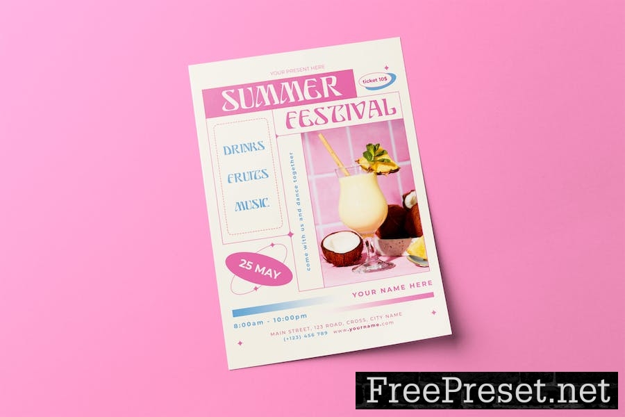 Summer Festival Flyer D5XUMBT