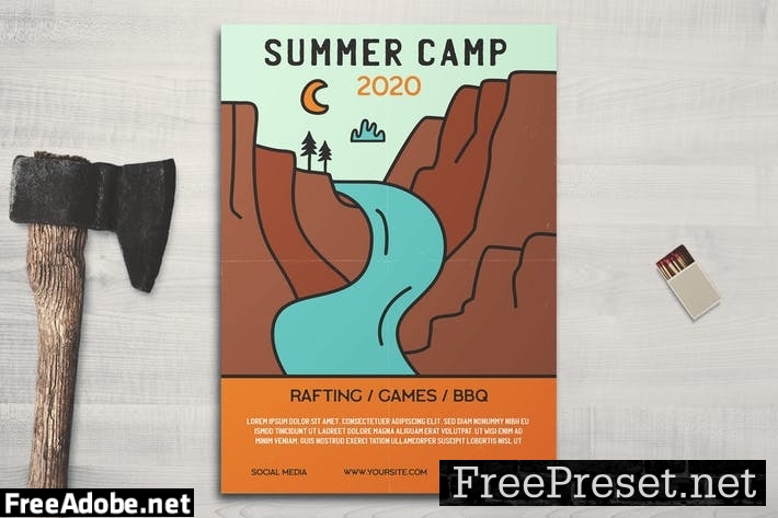 Summer Mountain Camp Flyer Y2ESBD8