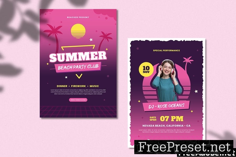 Summer Party Beach Club Flyer