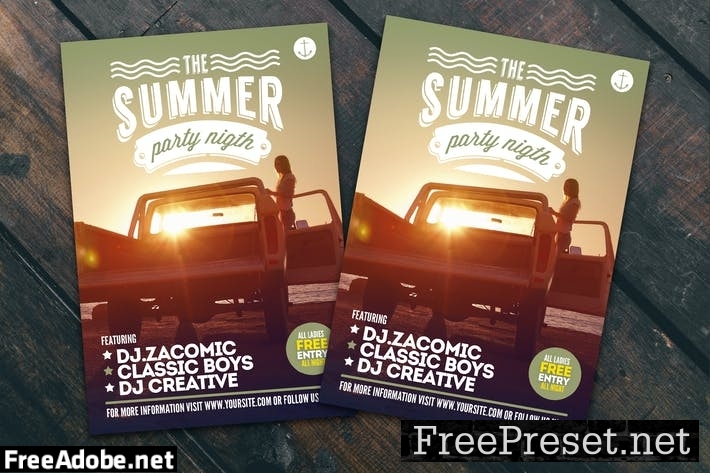 Summer party Flyer Poster KA849E