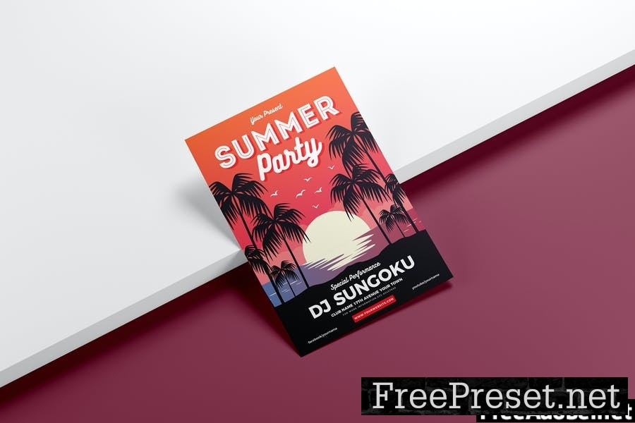 Summer Party Flyer Template Vol. 01 JLBWD5H