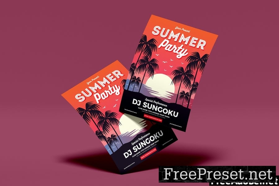 Summer Party Flyer Template Vol. 01 JLBWD5H