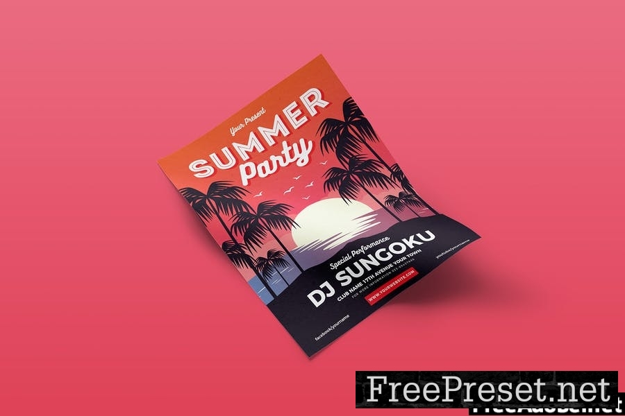 Summer Party Flyer Template Vol. 01 JLBWD5H