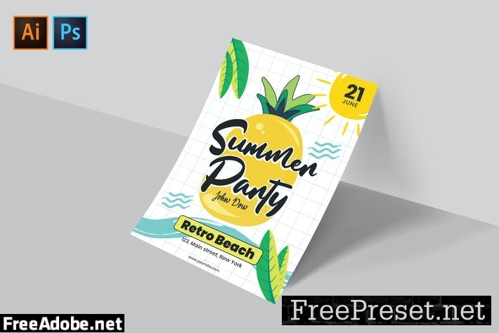 Summer Party Flyer/Poster Template ZZPNBM9