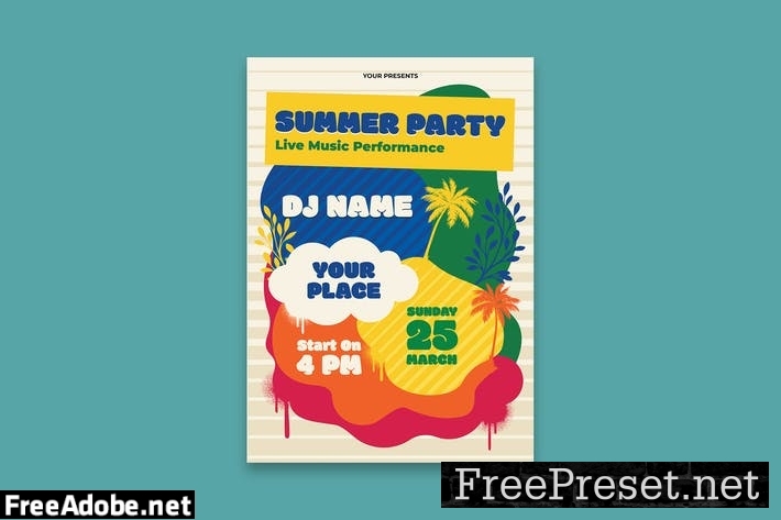 Summer Party Poster D6LETVD