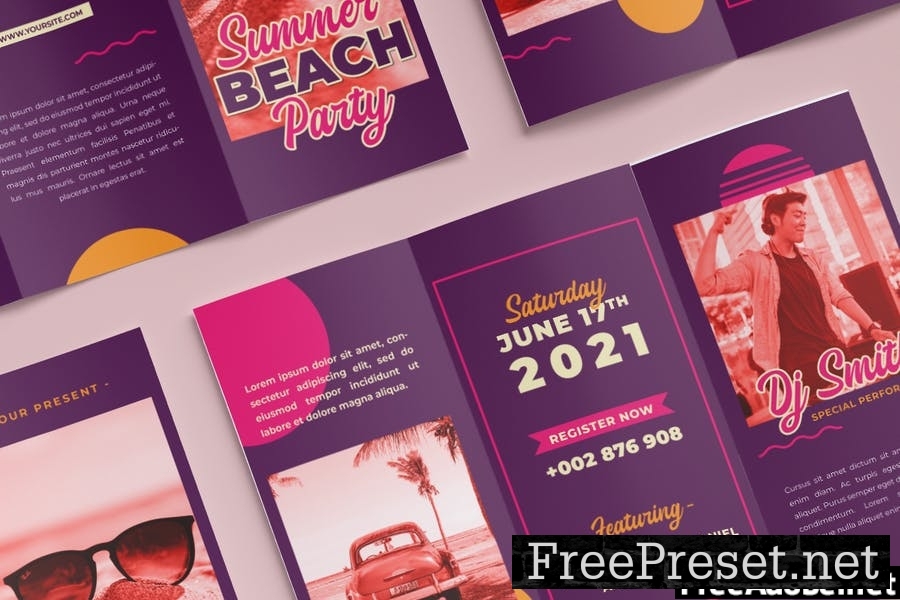 Summer Party Trifold Brochure