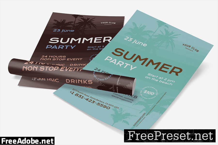 Summer Poster Template 3GPB7BG