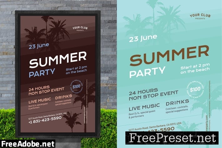 Summer Poster Template 3GPB7BG