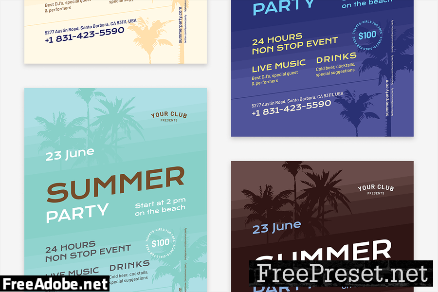 Summer Poster Template 3GPB7BG