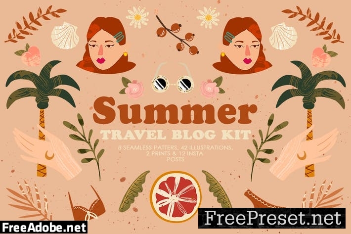 Summer Travel Clipart Kit ZGTW22L