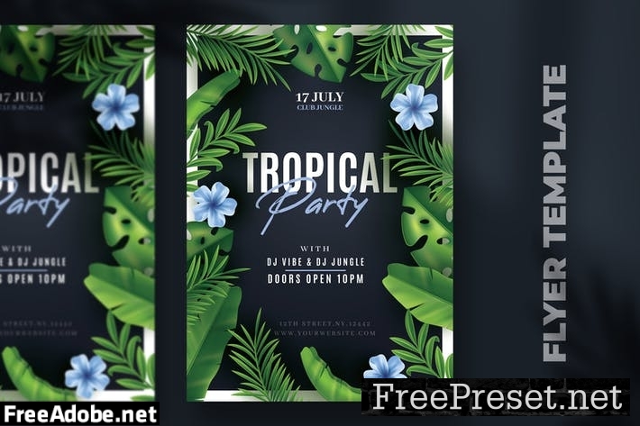 Summer Tropical Poster Template ZUE3L7B