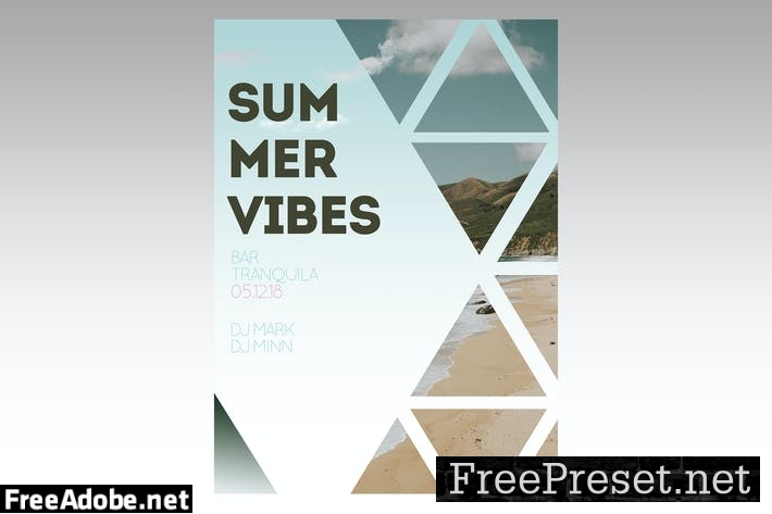 Summer Vibes Flyer Poster UXR4PE