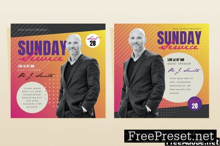 Sunday Service Template Set VNH4G3T