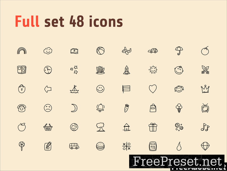 Super Naive drawings icons