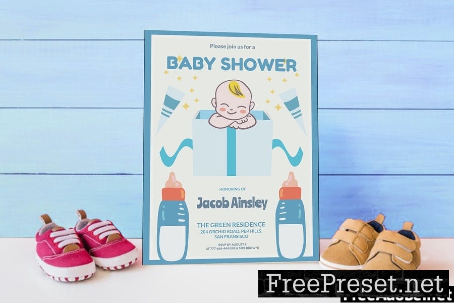 Surprise Baby Box - Baby Shower Invitation