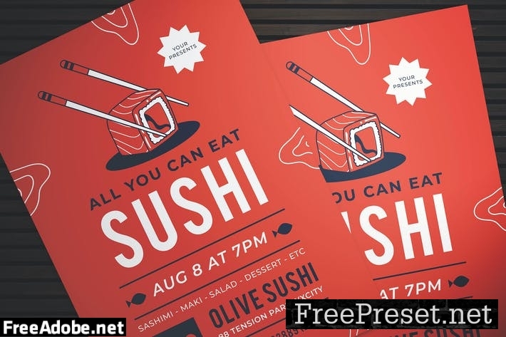 Sushi Dinner Flyer RC3T3LR