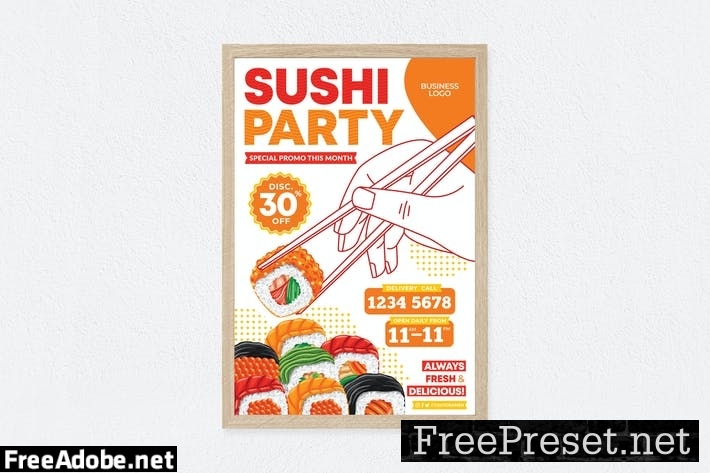 Sushi Party Poster YFS7YFU