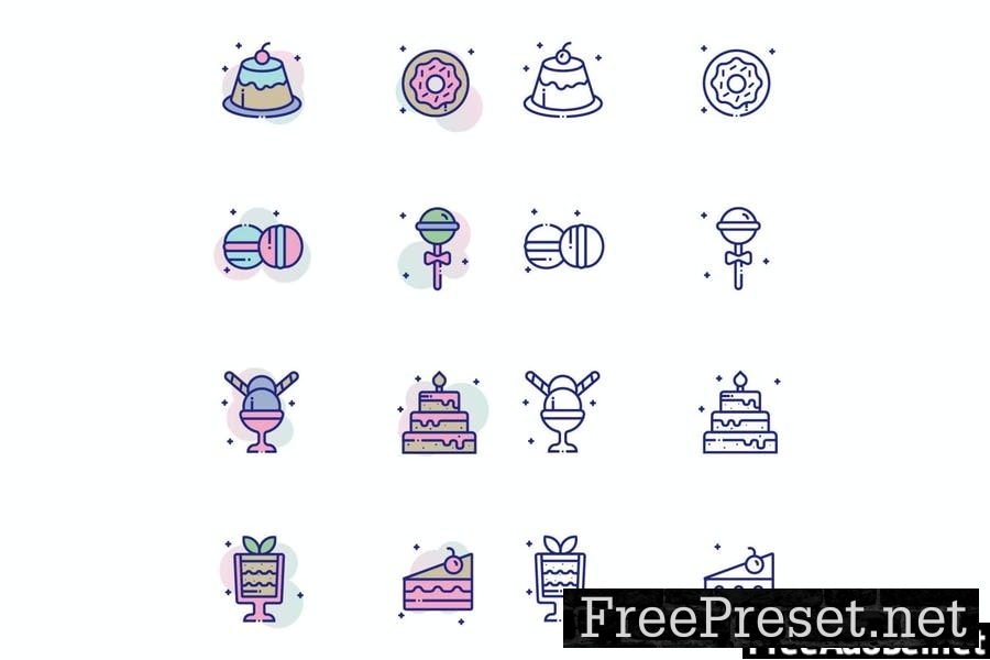 Sweet and Dessert Icon Pack