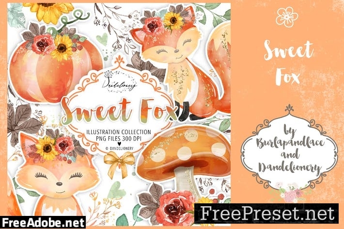 Sweet Fox clipart KNS85HS