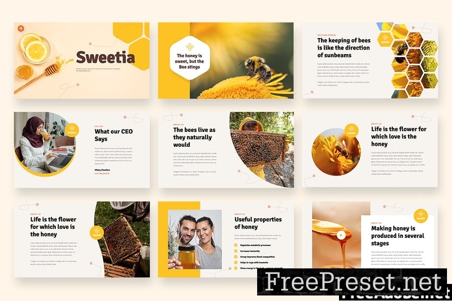 Sweetia - Beekeeping Powerpoint Template UY8ACWW