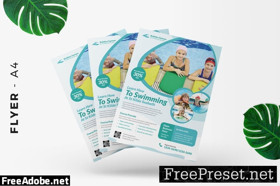 Swimming Pool Flyer Design