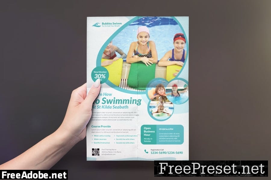 Swimming Pool Flyer Design