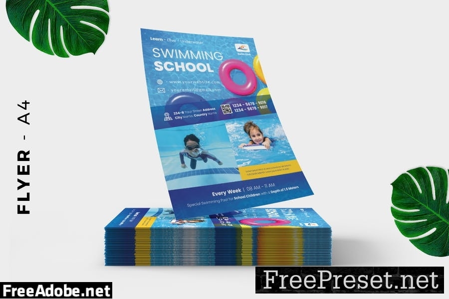 Swimming Pool Flyer Design