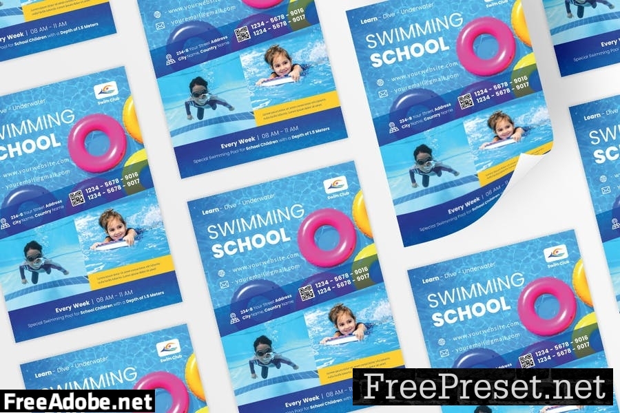 Swimming Pool Flyer Design