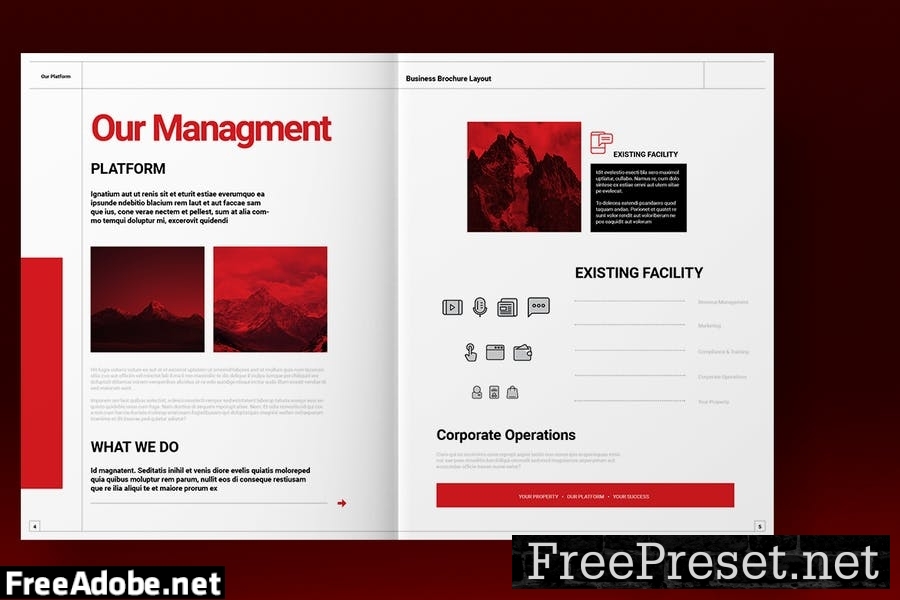 Swiss Style Brochure Template