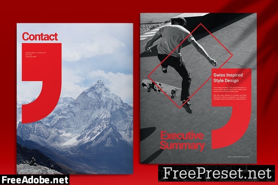 Swiss Style Brochure Template W3BWTYH