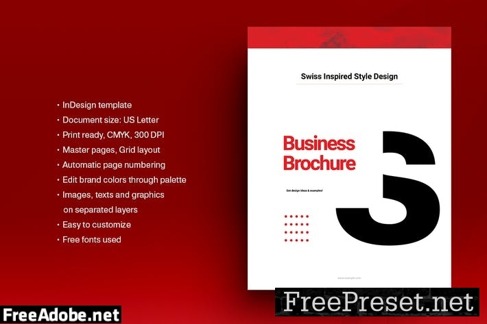 Swiss Style Brochure Template ZA3853C