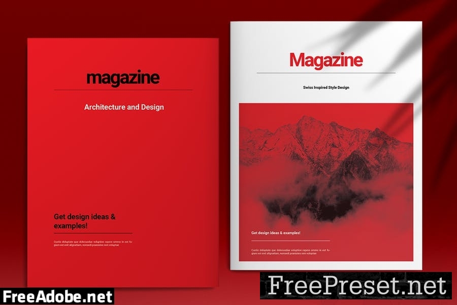 Swiss Style Magazine Template E4TA8VF