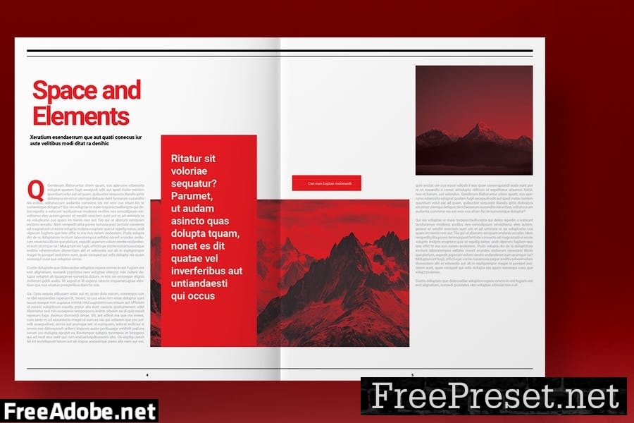 Swiss Style Magazine Template E4TA8VF