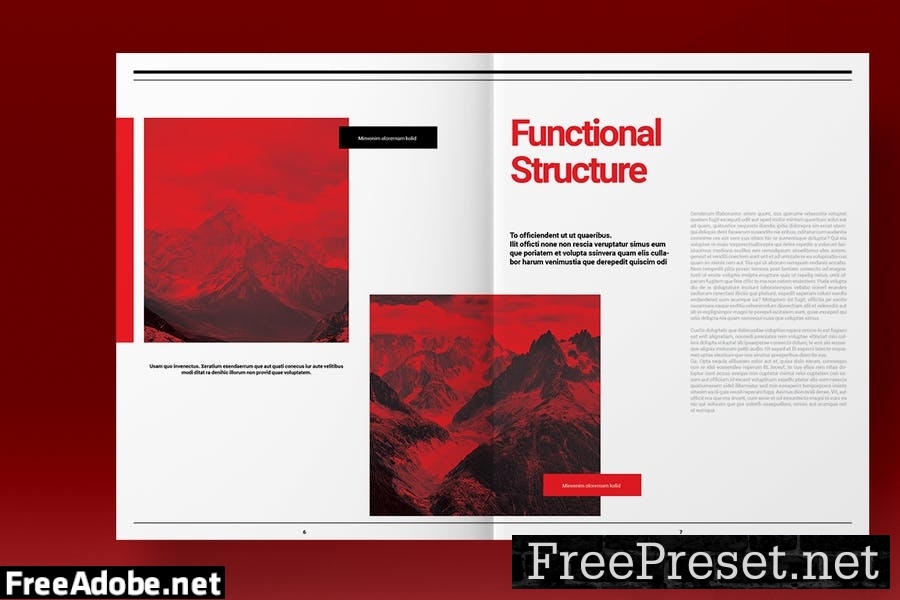 Swiss Style Magazine Template E4TA8VF