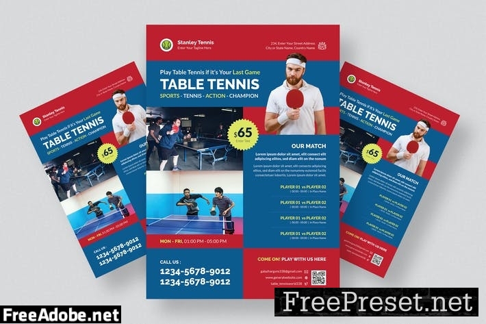 Table Tennis Competition Flyer Design AX6XQQ8