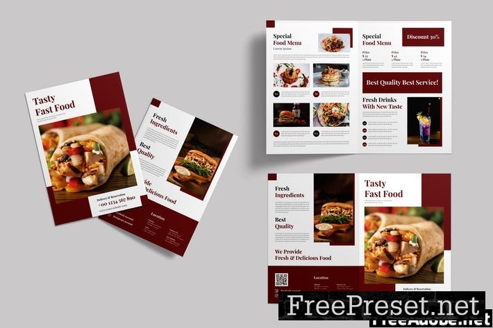 Tasty Fast Food - Bifold Brochure R4TXEVL