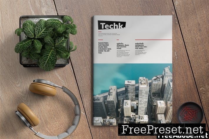 Techk | Magazine Template W8UE96P